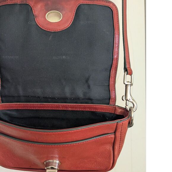 Coach Bleecker Penny Crossbody Bag - Red Leather - Turn lock - Picture 6 of 9
